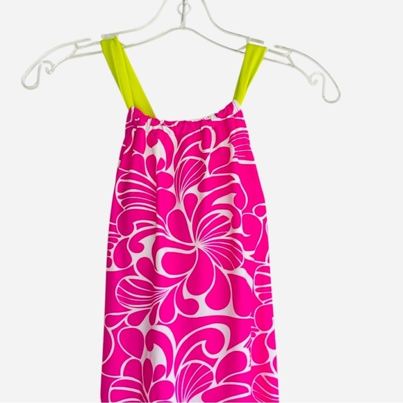Athleta Kokomo Halter Swim Sport Dress XXS Pink Floral Print Bra Insert - Picture 5 of 12